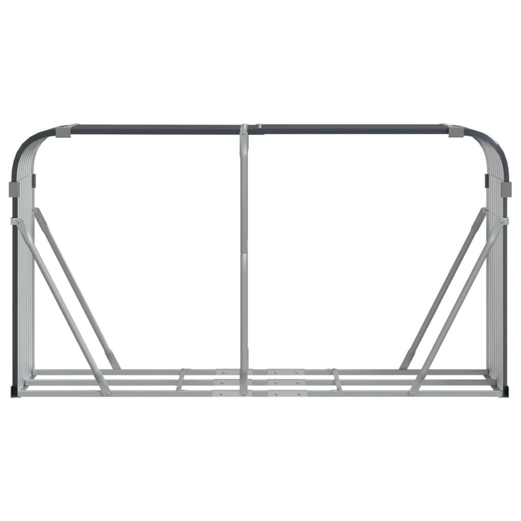 vidaXL Log Holder Anthracite 180x45x100 cm Galvanised Steel 3