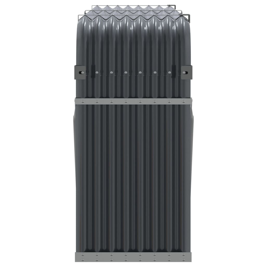 vidaXL Log Holder Anthracite 180x45x100 cm Galvanised Steel 5
