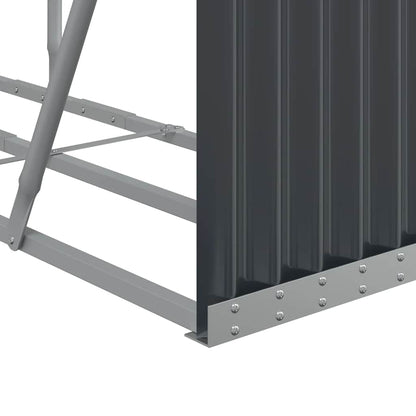 vidaXL Log Holder Anthracite 180x45x100 cm Galvanised Steel 6