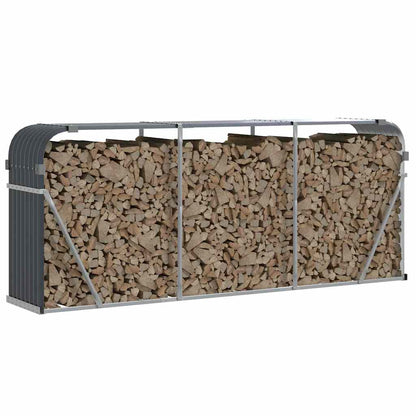 vidaXL Log Holder Anthracite 234x45x100 cm Galvanised Steel 3