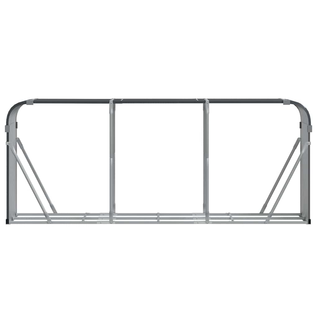 vidaXL Log Holder Anthracite 234x45x100 cm Galvanised Steel 4