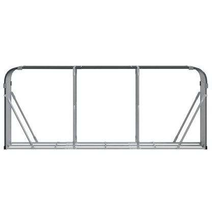 vidaXL Log Holder Anthracite 234x45x100 cm Galvanised Steel 4