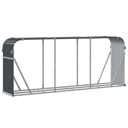 vidaXL Log Holder Anthracite 234x45x100 cm Galvanised Steel 6