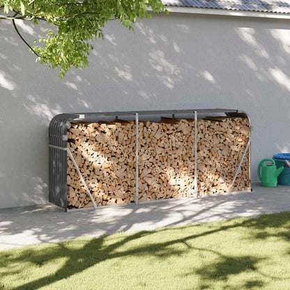vidaXL Log Holder Anthracite 234x45x100 cm Galvanised Steel 1
