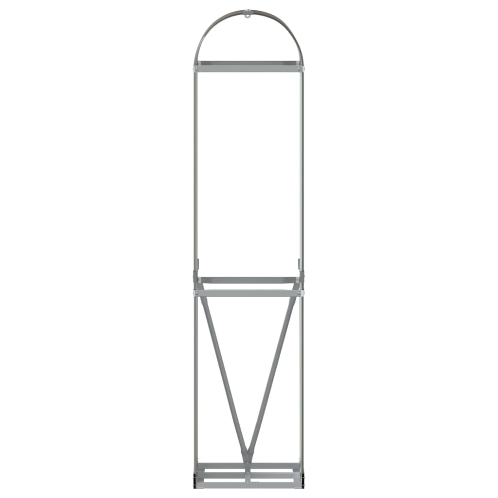 vidaXL Log Holder Brown 40x45x170 cm Galvanised Steel 4