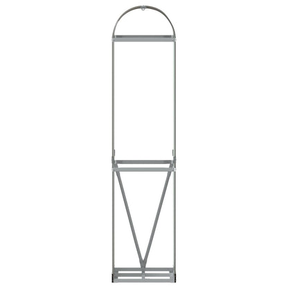 vidaXL Log Holder Brown 40x45x170 cm Galvanised Steel 4