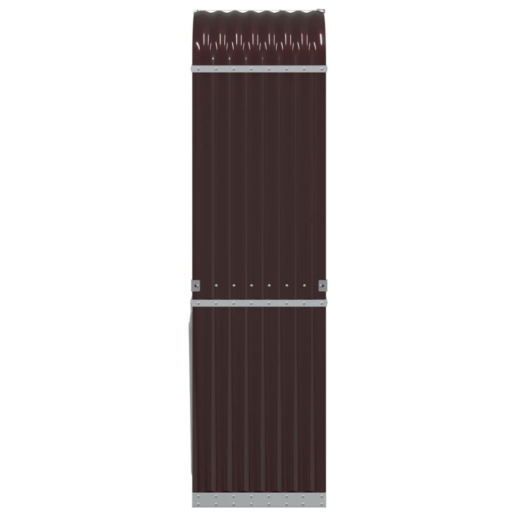 vidaXL Log Holder Brown 40x45x170 cm Galvanised Steel 5