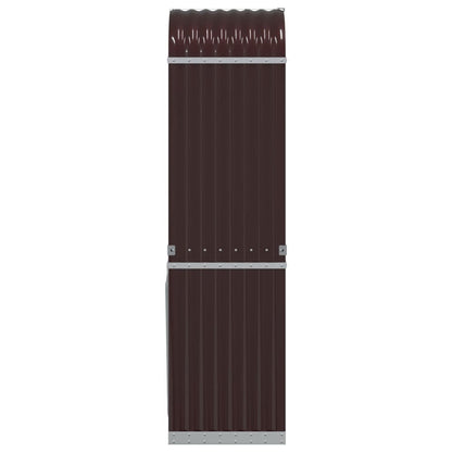 vidaXL Log Holder Brown 40x45x170 cm Galvanised Steel 5