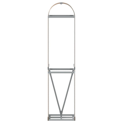 vidaXL Log Holder Wood Look 40x45x170 cm Galvanised Steel 4