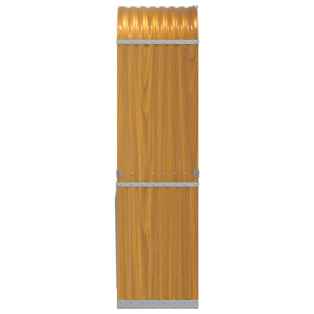 vidaXL Log Holder Wood Look 40x45x170 cm Galvanised Steel 5