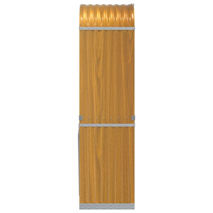 vidaXL Log Holder Wood Look 40x45x170 cm Galvanised Steel 5