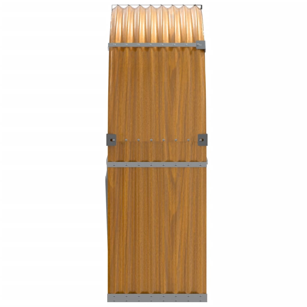 vidaXL Log Holder Wood Look 120x45x140 cm Galvanised Steel 5