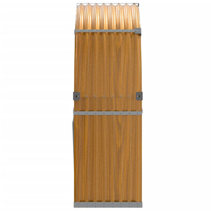 vidaXL Log Holder Wood Look 120x45x140 cm Galvanised Steel 5