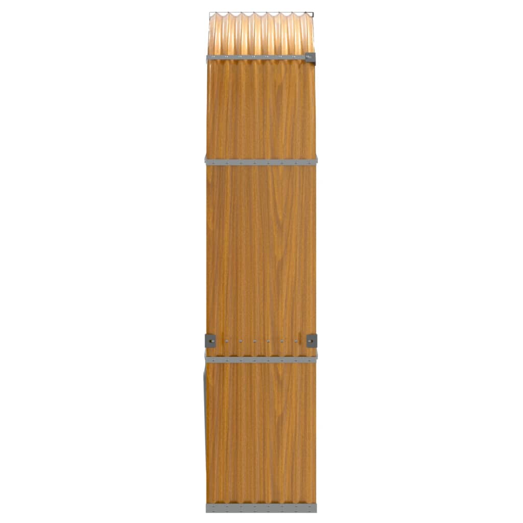 vidaXL Log Holder Wood Look 120x45x210 cm Galvanised Steel 5