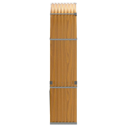 vidaXL Log Holder Wood Look 120x45x210 cm Galvanised Steel 5