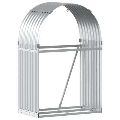 vidaXL Log Holder Silver 80x45x120 cm Galvanised Steel 2