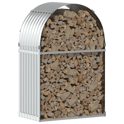 vidaXL Log Holder Silver 80x45x120 cm Galvanised Steel 3