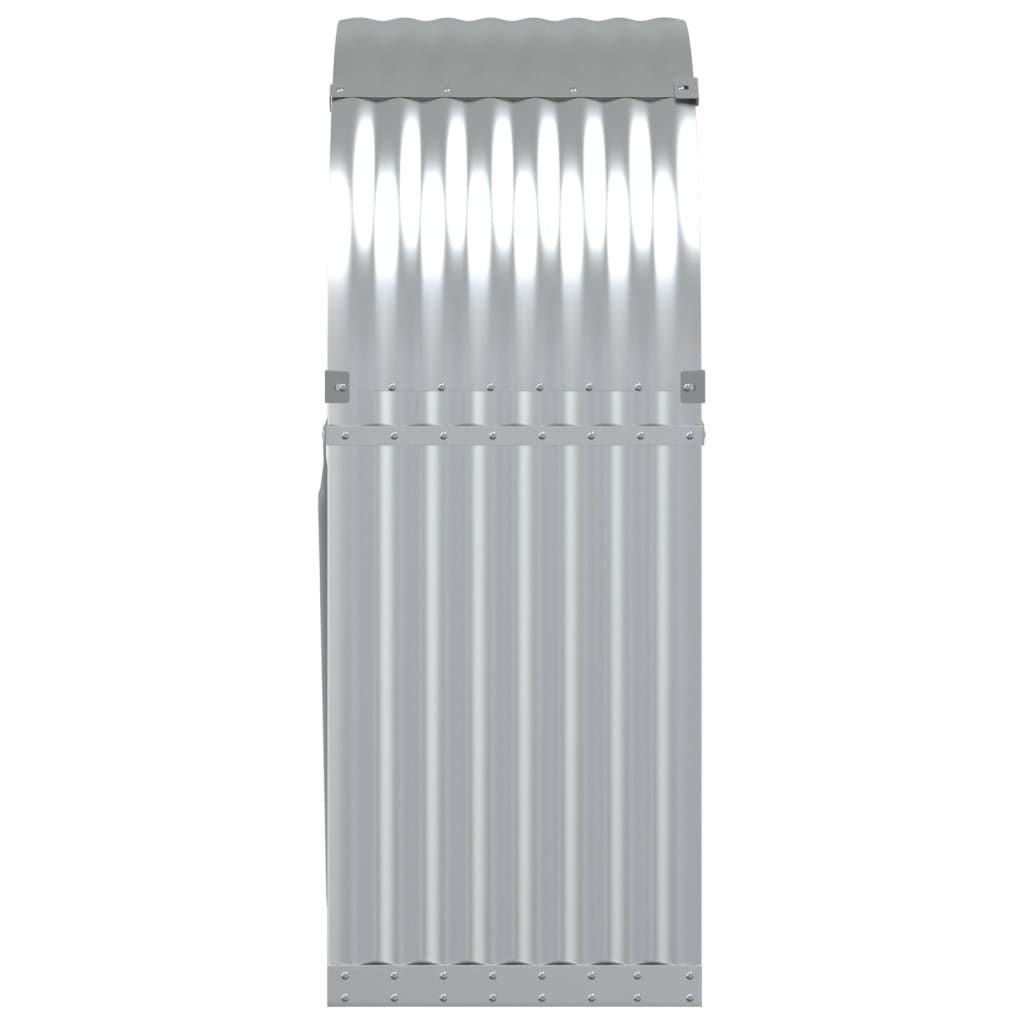 vidaXL Log Holder Silver 80x45x120 cm Galvanised Steel 5