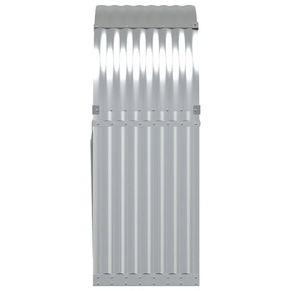 vidaXL Log Holder Silver 80x45x120 cm Galvanised Steel 5