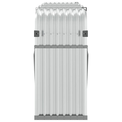 vidaXL Log Holder Silver 234x45x100 cm Galvanised Steel 5