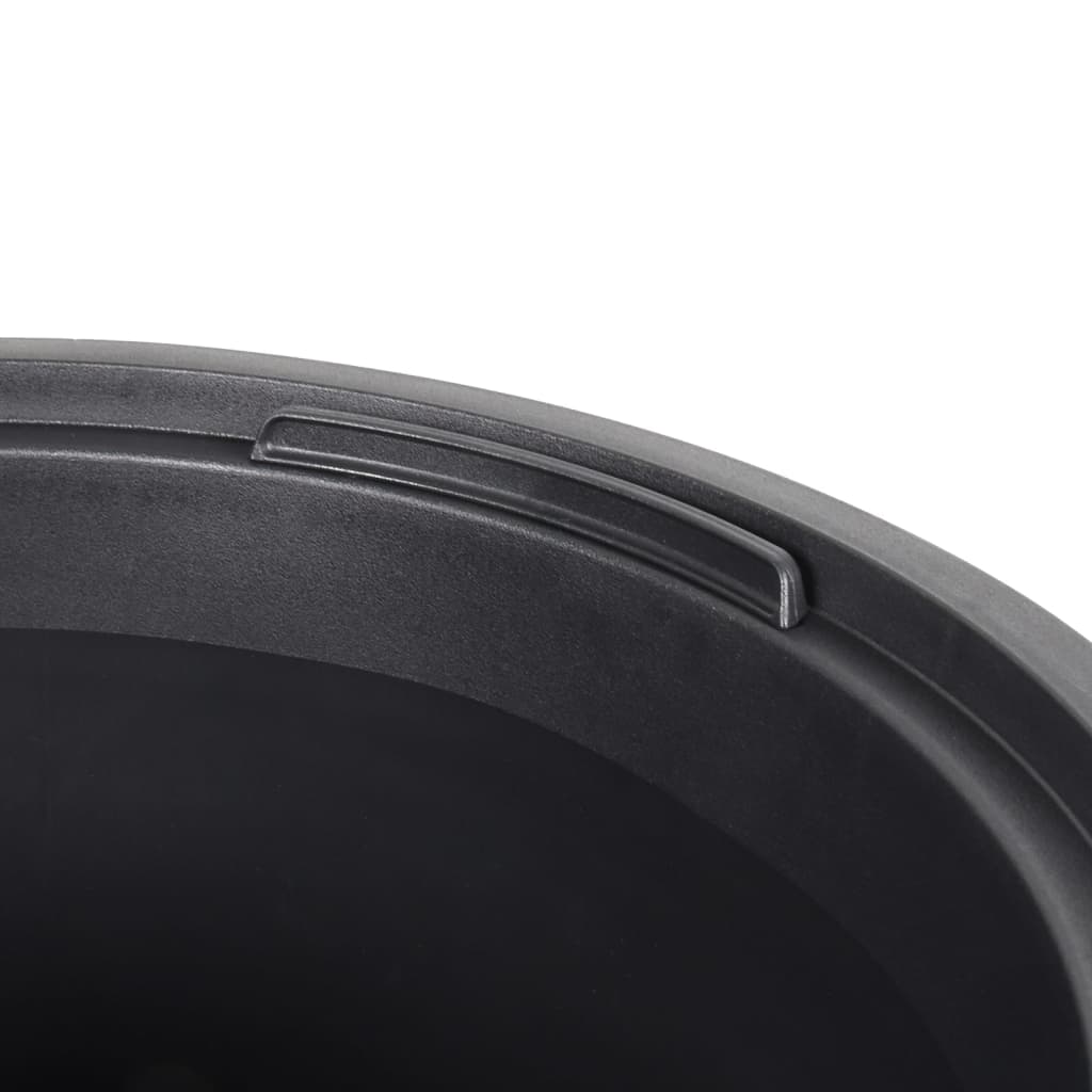 vidaXL Planter with Removable Inner Anthracite 18/45 L PP Grooved Look 5
