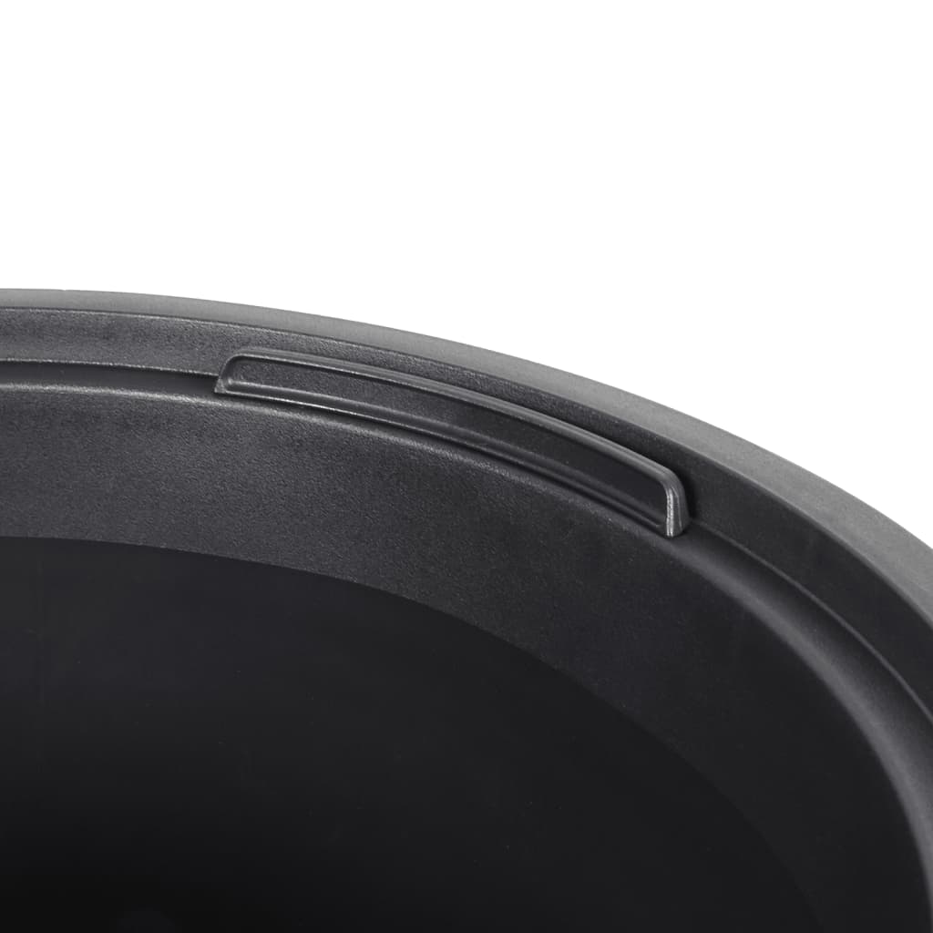 vidaXL Planter with Removable Inner Mocha 18/45 L PP Grooved Look 5