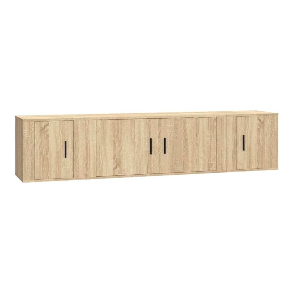 3 Piece TV Cabinet Set Engineered Wood Sonoma oak