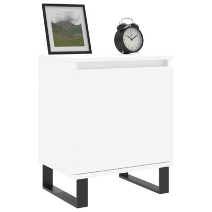 vidaXL Bedside Cabinets 2 pcs High Gloss White 40x30x50 cm Engineered Wood 3