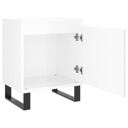 vidaXL Bedside Cabinets 2 pcs High Gloss White 40x30x50 cm Engineered Wood 6