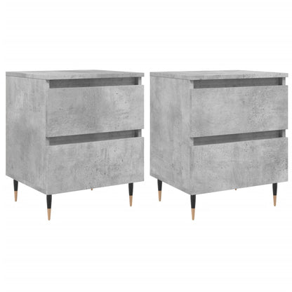 vidaXL Bedside Cabinets 2 pcs Concrete Grey 40x35x50 cm Engineered Wood 2