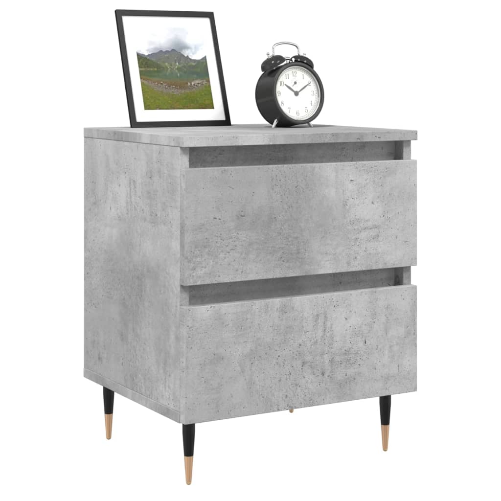 vidaXL Bedside Cabinets 2 pcs Concrete Grey 40x35x50 cm Engineered Wood 3