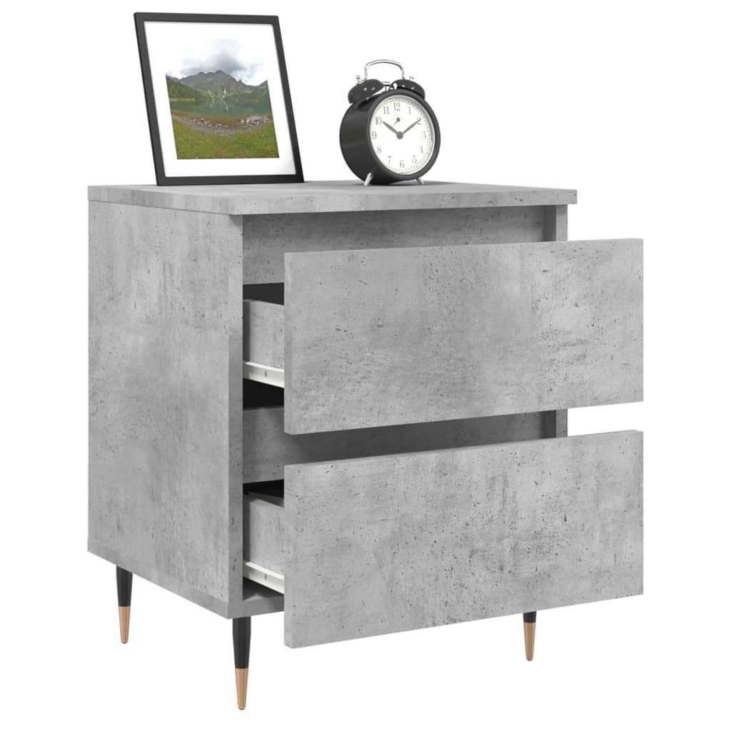 vidaXL Bedside Cabinets 2 pcs Concrete Grey 40x35x50 cm Engineered Wood 4
