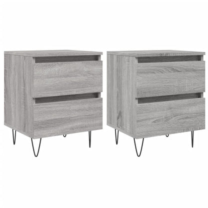 vidaXL Bedside Cabinets 2 pcs Grey Sonoma 40x35x50 cm Engineered Wood 2