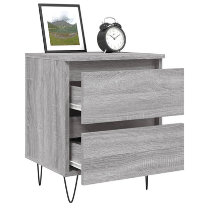 vidaXL Bedside Cabinets 2 pcs Grey Sonoma 40x35x50 cm Engineered Wood 4
