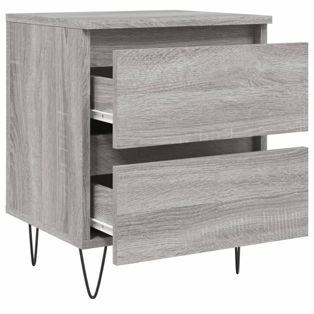 vidaXL Bedside Cabinets 2 pcs Grey Sonoma 40x35x50 cm Engineered Wood 6