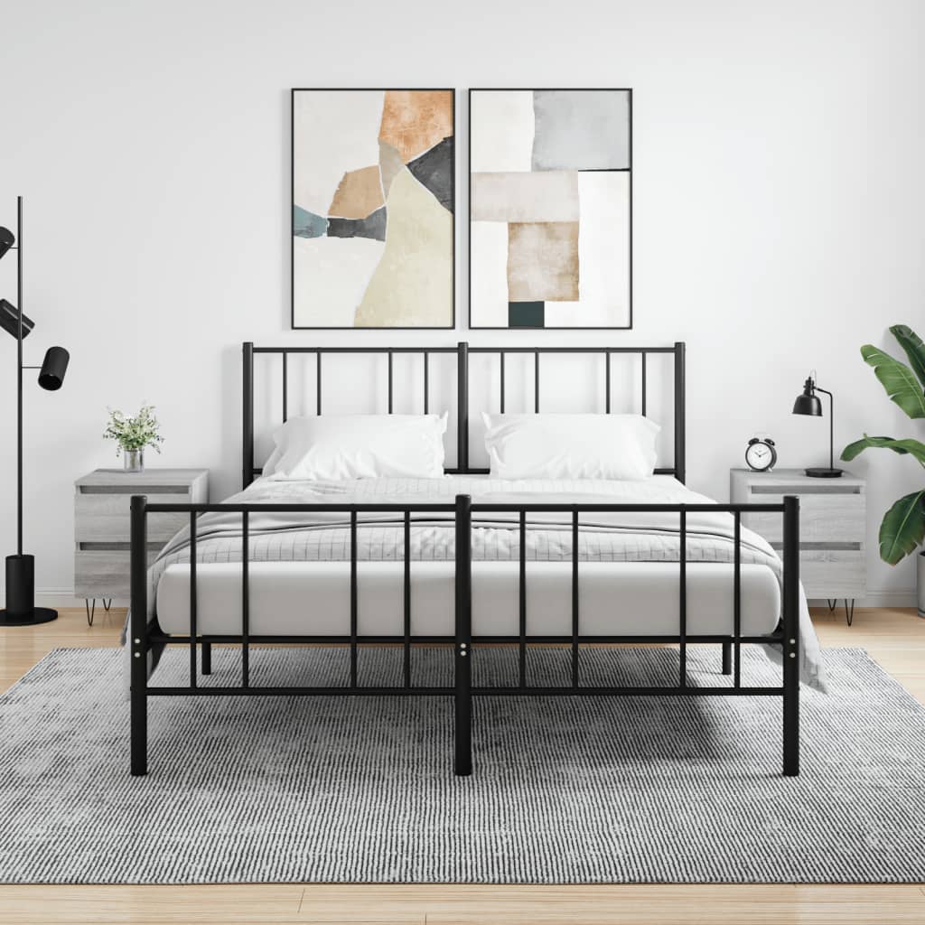 vidaXL Bedside Cabinets 2 pcs Grey Sonoma 40x35x50 cm Engineered Wood 1