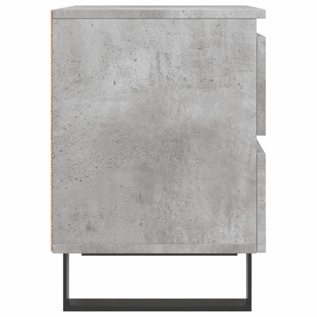vidaXL Bedside Cabinets 2 pcs Concrete Grey 40x35x50cm Engineered Wood 6
