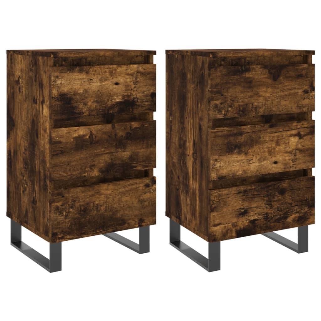 Bedside Cabinet 40x35x69 cm Engineered Wood Smoked oak