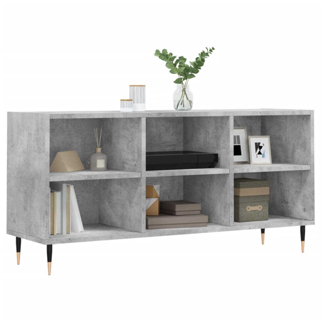 vidaXL TV Cabinet Concrete Grey 103.5x30x50 cm Engineered Wood 3