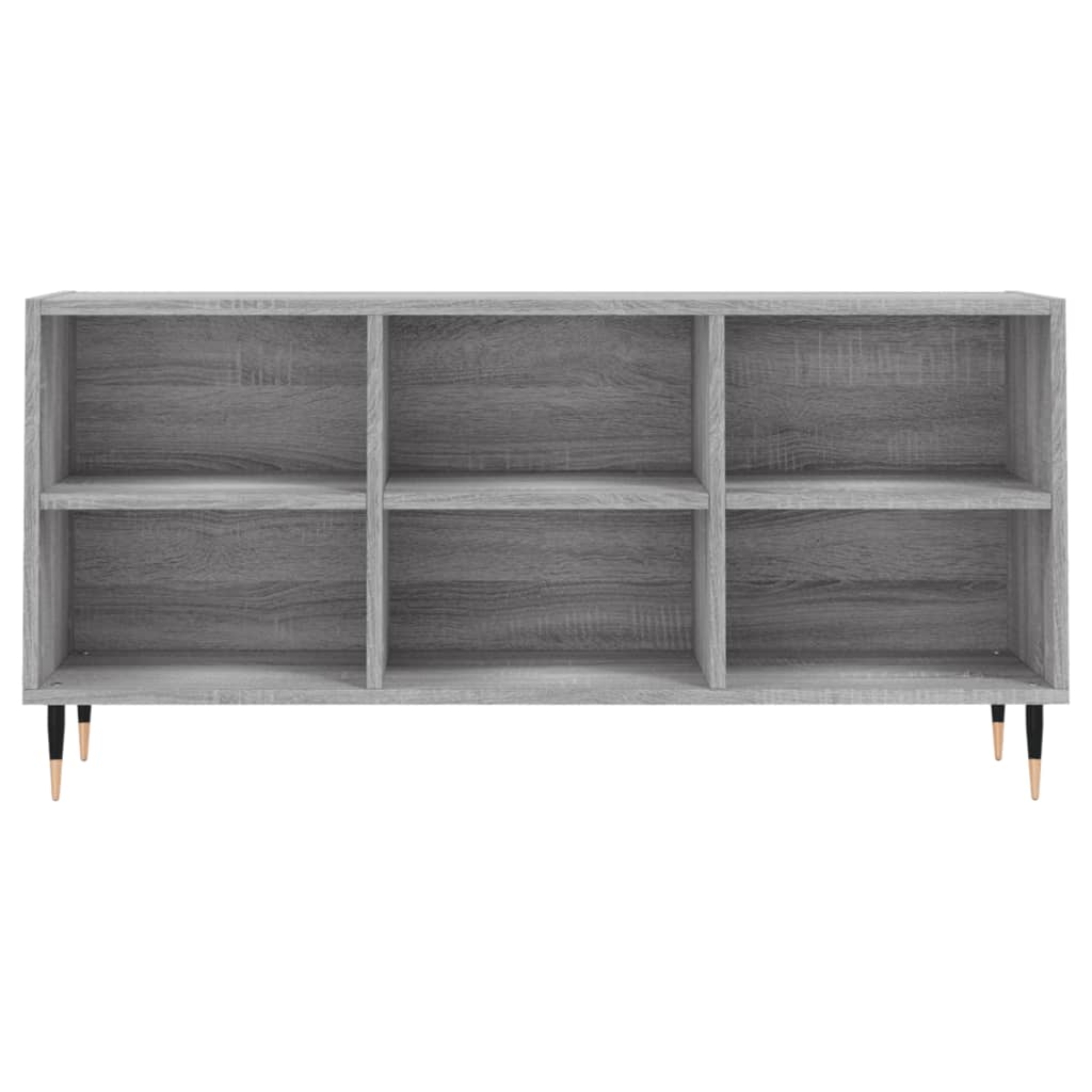vidaXL TV Cabinet Grey Sonoma 103.5x30x50 cm Engineered Wood 4