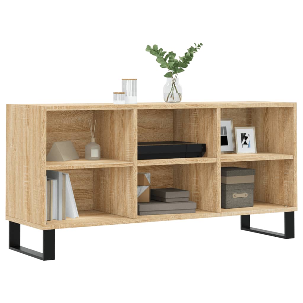 vidaXL TV Cabinet Sonoma Oak 103.5x30x50 cm Engineered Wood 3