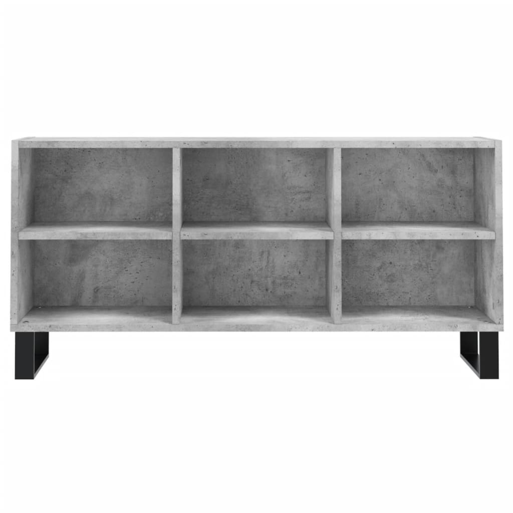 vidaXL TV Cabinet Concrete Grey 103.5x30x50 cm Engineered Wood 4