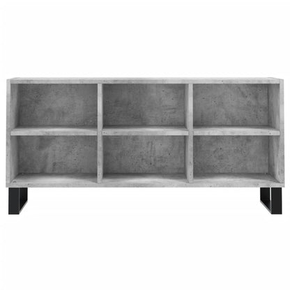 vidaXL TV Cabinet Concrete Grey 103.5x30x50 cm Engineered Wood 4