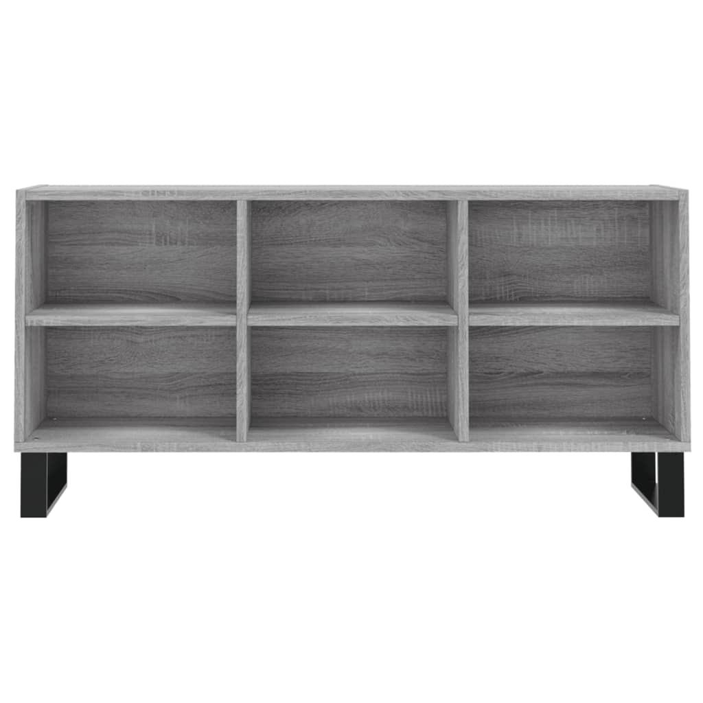 vidaXL TV Cabinet Grey Sonoma 103.5x30x50 cm Engineered Wood 4