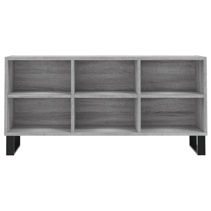 vidaXL TV Cabinet Grey Sonoma 103.5x30x50 cm Engineered Wood 4