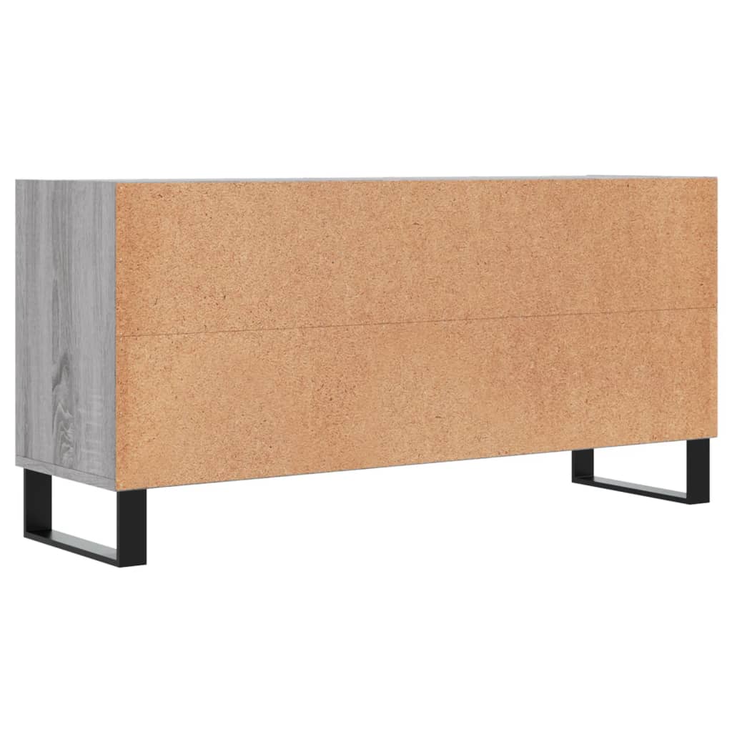 vidaXL TV Cabinet Grey Sonoma 103.5x30x50 cm Engineered Wood 6
