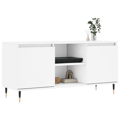 vidaXL TV Cabinet White 104x35x50 cm Engineered Wood 3