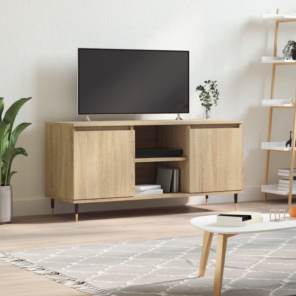vidaXL TV Cabinet Sonoma Oak 104x35x50 cm Engineered Wood 1