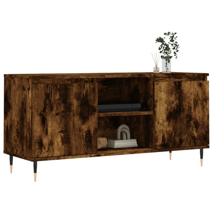 vidaXL TV Cabinet Smoked Oak 104x35x50 cm Engineered Wood 3