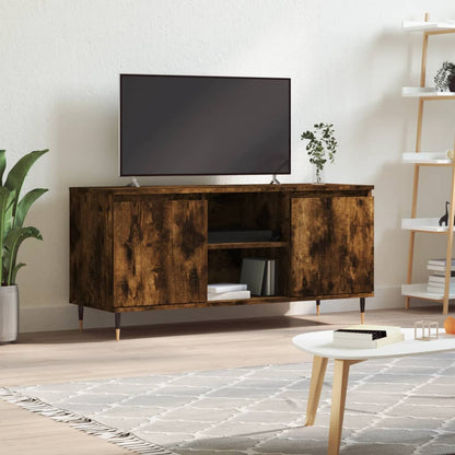 vidaXL TV Cabinet Smoked Oak 104x35x50 cm Engineered Wood 1